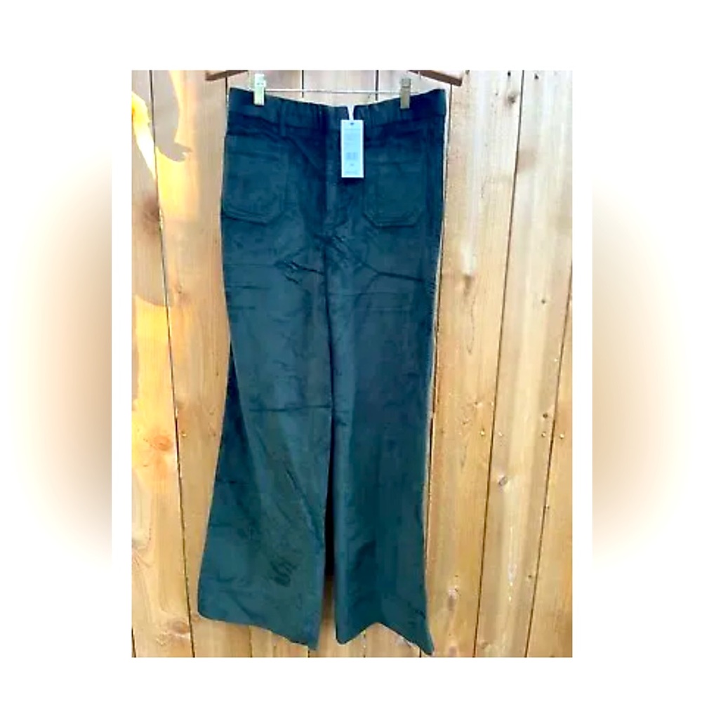 Vineyard Vines Women's Cords Corduroy High Rise Wide Leg Pants Sz 28 Forest NWT
